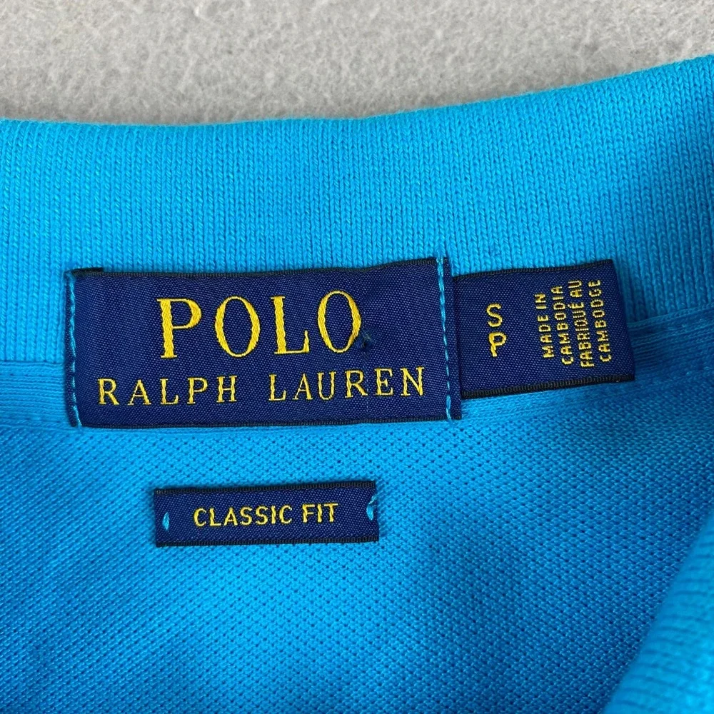 Polo Ralph Lauren mens Shirt S Small classic fit Mesh yellow pony NWT NEW